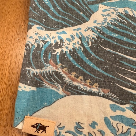 Men’s Western Aloha Wave Print Pearl Snap Shirt XXL Hawaiian Surf Button Up - Picture 8 of 13